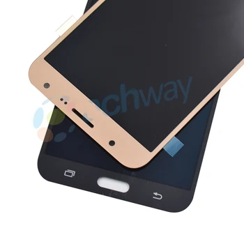 Visiškai skaitmeninis keitiklis Surinkimo Samsung Galaxy J7 J700 J700F J700H Ekranas Su Ryškumo Kontrolės Jutiklinis Ekranas LCD Pakeitimo