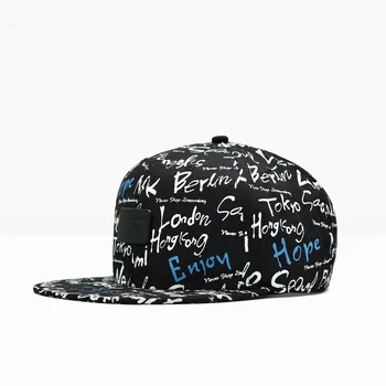 Visą Uždarymo Moterų vyriški Laisvalaikio Plokščių Kraštų Bill Hip-Hop Beisbolo kepuraitę Visiškai Uždaryti Laišką Hip-Hop Kaukolė Bžūp Įrengtas Snapback Skrybėlę