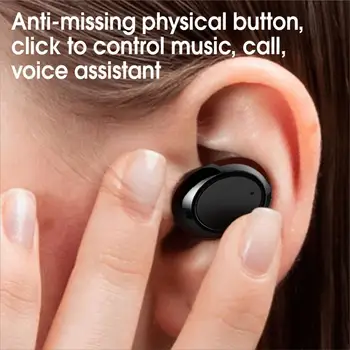 Vothoon In-Ear TWS Bluetooth 5.0 Tiesa, Bevielės Ausinės, Bluetooth IPX5 atsparumas Vandeniui Stereo Ausinių laisvų Rankų įranga su mikrofonu
