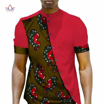 Vyrai Afrikos Drabužių Dashiki Vyrų Top Marškinėliai heidi bazin Riche Afrikos Vyrų Drabužių Medvilnės Spausdinti Kratinys Mygtuką Top Marškinėliai WYN22