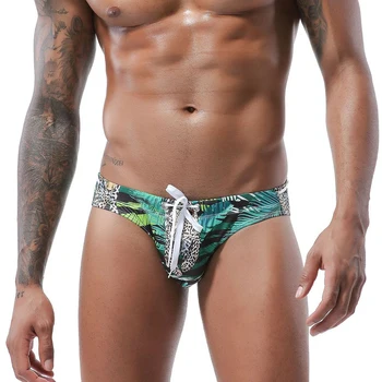 Vyrai Leopard seksualus bikini maudymosi kostiumėliai, kelnės skrynios Vyriškos maudymosi kostiumas Kelnės Plaukimo Plaukti Burlente Paplūdimio Šortai, maudymosi kostiumėlį Bikini Sunga