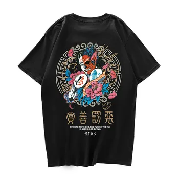 Vyrai Velnias Spausdinami T Marškinėliai Streetwear 2020 Japonijos Harajuku Atsitiktinis Trumpas Rankovės Hip-hop Tees Tshirts Vyrų Vasaros Hipster Viršūnės