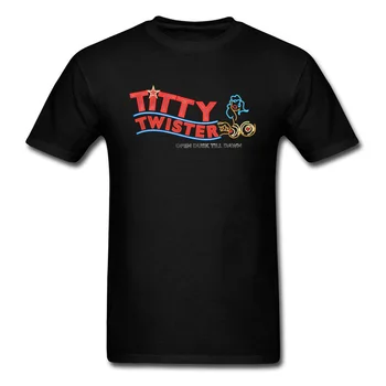 Vyras Marškinėlius Kuponai Vasaros Titty Twister Klubą, Nuo Sutemų Iki Aušros T Shirts Pragarą Top marškinėliai Madingi Užsakymą Drabužių XS