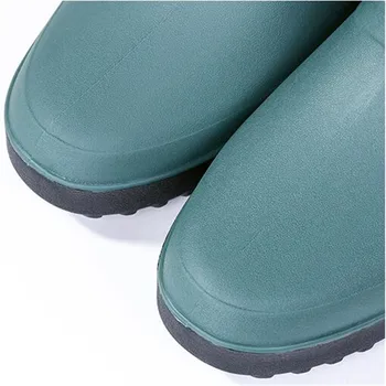 Vyriški trumpi batai Lietaus batai virtuvės non-slip gumos batai minkšto dugno dėvėti darbo draudimo mados Vyras vandeniui batai žalia