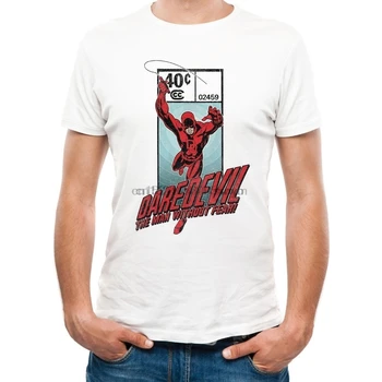 Vyrų Mados T-Shirt Išdrįstų Velnias Drąsuolis Matt Murdockas Punk Rock Trumpomis Rankovėmis T Marškinėliai Atsitiktinis Vasaros Suknelė Spausdinti Viršūnės