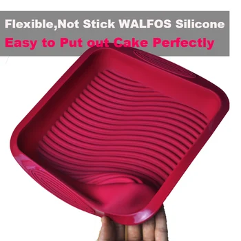 WALFOS Maisto kokybės nelipnius Vėjo Raudonosios Aikštės Silikono Formos Tortą Skardą Kepimo Įrankiai Pelėsių Už Tortas Atsparus Karščiui Duonos Pelėsių