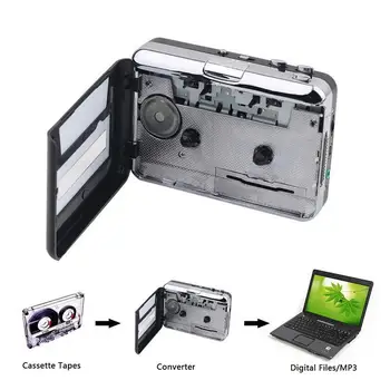 Walkman Kasečių Grotuvas, USB Kasetės į MP3 Converter Fiksuoti Garso Muzikos Grotuvas Juosta Cassette Recorder
