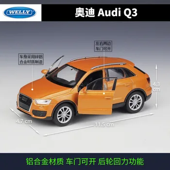 Welly 1:36 Audi Q3 lydinio automobilio modelį pull-back transporto priemonė Rinkti dovanas Ne nuotolinio valdymo tipas transporto žaislas