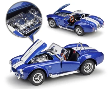 WELLY Diecast 1:24 Masto Klasikinis Simuliatorius Modelio Automobilių Shelby Cobra 427 S-C Lydinių Retro Automobilių Metalo Žaislas Automobilis Vaikams Dovanų Kolekcija