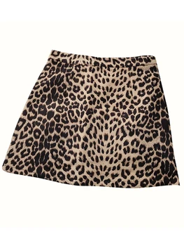 WERUERUYU Seksualus Kankina Leopardas Spausdinti Moteriški Sijonai Mini Džinsinį audinį Streetwear Pieštuku Aukšto Juosmens Faldas Mujer Moda 2019