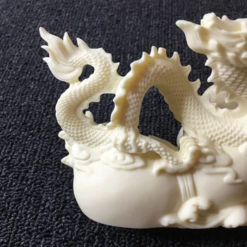 White dragon statula namų dekoro priedai Kinų stiliaus laimingas gyvūnų zodiako drakono statula amatų dovana, Dovanų Dėžutėje