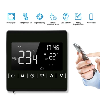 WiFi Smart Termostatu,termostatas s2 Elektrinis grindų Šildymas Vandens/Dujų Katilo Temperatūros valdymo pultelio už Alaxa 