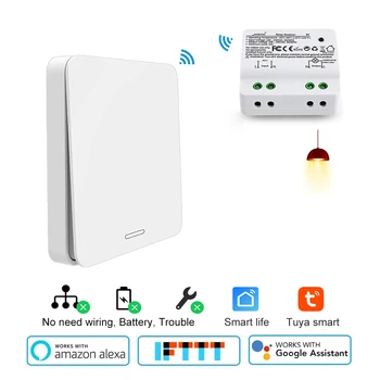 Wifi Smart šviesos jungiklis 10A relay Imtuvas kinetinė savaeigis kontrolės Sienos Laikmatis įjungti Balso Kontrolės dirbti su Alexa, Google