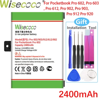 Wisecoco 2400mAh Akumuliatorius, Skirtas Pocketbook Pro 602 603 612 902 903 912 920 Aukštos Kokybės +Sekimo Kodas