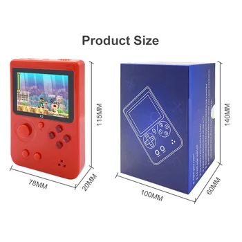 X2 Nostalgiškas 2.8 colių LCD Mini Retro Žaidimų Konsolės Mini Nešiojamą 2500 Žaidimų Vaizdo Grotuvas NE FC už GBA Žaidimų konsolėje