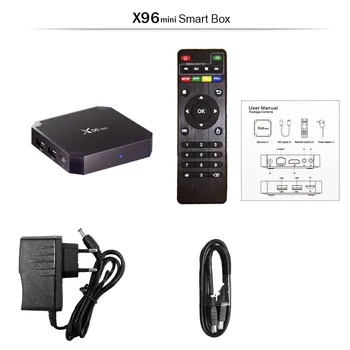 X96 MINI Android 9.0 TV BOX 1G/2G 8G/16G Amlogic S905W Quad Core Palaikymas 4K Wifi Media Player 