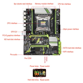 X99 LGA 2011-V3 motininės Plokštės REG ECC SATA 3.0 Su M. 2 SSD Keturių kanalų Atminties DDR4 64G 2011 3 Mainboard LGA2011-3 I7 Xeon E5