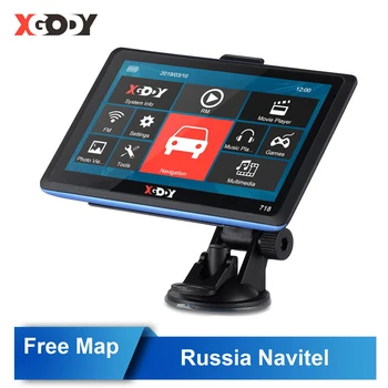 Xgody 718 Automobilių GPS Navigacijos 7 colių Truck GPS Navigatorius Jutiklinis Ekranas FM Sat Nav Rusija Navitel Europa Amerika Free Map 128+8 GB