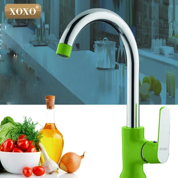 XOXO Šiuolaikinės mados stilius xoxo nauja, žalvaris virtuvės maišytuvas trunka papildomai 3 - torneira sukasi 360 laipsnių cozinha mixer20021-1R
