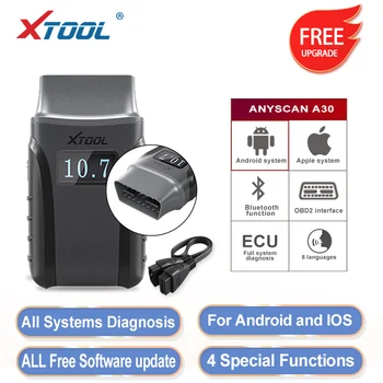 XTOOL originalus Profesionalus Auto Diagnostikos Priemones, Visos sistemos, automobilis detektorius OBD2 skaneris Parama Android/IOS Nemokamai atnaujinti online