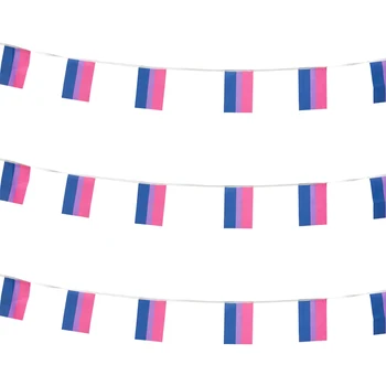 Xvggdg Rainbow eilutę Šaligatvio 38pcs/set Vaivorykštės Vėliavos Banner Biseksualų Pasididžiavimas LGBT Vėliava Lesbiečių, Gėjų Paradai string Vėliavas