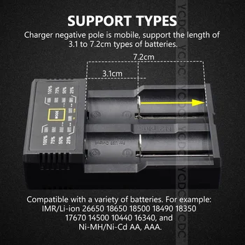 YCDC Universal Baterija, Įkroviklis, USB Protingas Įkroviklis Li-ion 18650 18500 14500 16340 26650 AAA AA Įkraunamos Baterijos Kroviklis