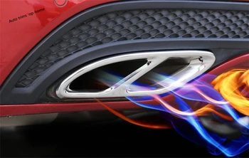 Yimaautotrims Mercedes Benz GLE Klasės W166 & Coupe C292 2016 2017 Šildomi dujų Išmetimo Duslintuvo Patarimas Pabaigos Vamzdžių Rėmo Dangtis Rinkinys