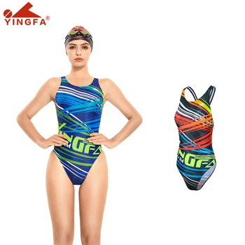YINGFA 678 Profesinio Mokymo Konkurencijos maudymosi kostiumėlį vientisi maudymosi kostiumėlį, Vandeniui atsparus Chloro Atsparus 2020 Naujas Moterų maudymosi Kostiumėliai