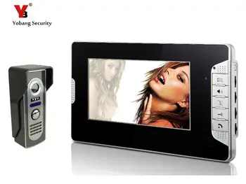 Yobang Saugumo 7inch Spalva Rainproof Skambinti Telefonu Monitoriaus Vaizdo Saugumo Kameros Vaizdo Durų Monitorius LCD Durys, Video domofonas