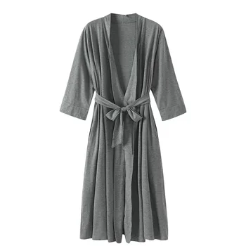 YRRFUOT 2020 Karšto pardavimo Ponios Megztinis Chalatas Pižamą V-kaklo Pavasario Prarasti Versija Pižamą Grynas Visą Medvilnės Sleepwear