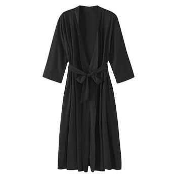 YRRFUOT 2020 Karšto pardavimo Ponios Megztinis Chalatas Pižamą V-kaklo Pavasario Prarasti Versija Pižamą Grynas Visą Medvilnės Sleepwear