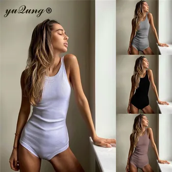 Yuqung 2020 Lady Jumpsuit Plius Dydis Ir Romper Moterų Sexy Condole Super Trumpą Playsuits Vasaros Kietas Šortai atsitiktinis homewear
