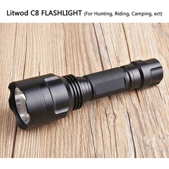 Z10 Litwod C8 Didelės Galios taktinis LED Žibintuvėlis XM-L2 T6 U3 savigynos Žibintuvėlį, fakelą lanterna Medžioklės Dviračio šviesos lempos
