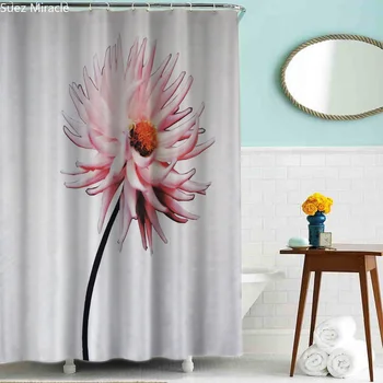 Zen chrizantema žydi vandeniui Vonios kambarys Dušo užuolaidos 180cm*200cm