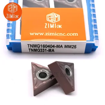ZIMI TNMG160404-MA aukštos kokybės karbido įdėklai nerūdijančio plieno pjovimo trikampio išorinio tekinimo įterpia ir vidinės skylės