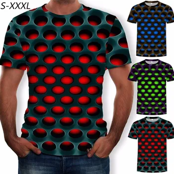 ZOGAA T-shirt Vyrai Geometrinis 3D trimatis Modelis, Skaitmeninis Spausdinimas Marškinėliai Topai Tees Vyrų trumpomis Rankovėmis Slim Fit T Shirts