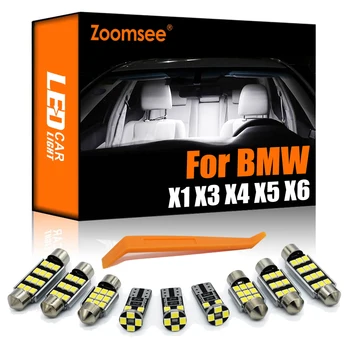 Zoomsee Viršuje Canbus Automobilio LED Lempos Vidaus Patalpų Dome Žemėlapis elektros Lempučių Rinkinys, Skirtas BMW X1 E84 X3 E83 F25 X4 F26 X5 E53 X70 X6 E71 E72