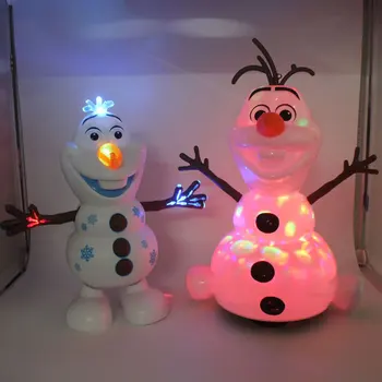 Šaldyti 2 Robotai Sniego Olaf Elektriniai Žaislai Šokių Juda Šviesos Muzika Animacinių Filmų Plastikinių Žaislų Berniukams Ir Mergaitėms Kalėdų Dovanos