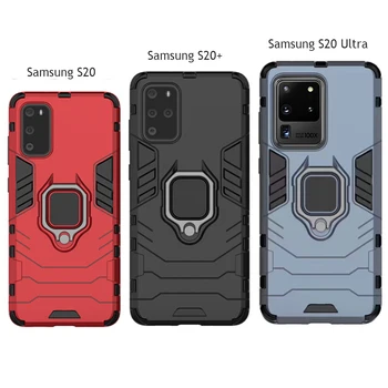 Šarvai Atveju, Samsung Galaxy S20 Ultra Atveju Magnetinio Automobilinis Telefono Laikiklis Dangtelio TPU+PC Bumper Case for Samsung S20 Plius S20+ Atveju