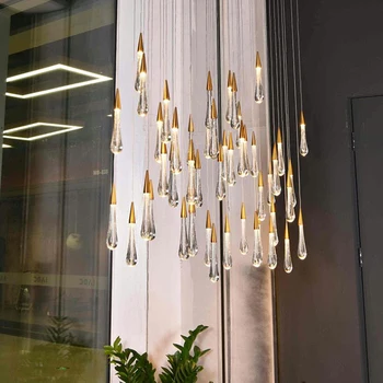 Šiaurės Dizaineris Prabanga Cyrstal Sieniniai šviestuvai Modernios LED Pakabukas Lempa, Apšvietimas Viešbučio Salė, Restoranas, Patalpų Dekoro Kabo Lempa