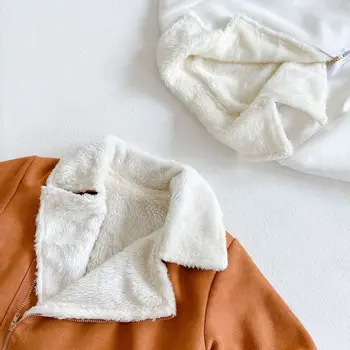 Šiltos žiemos plius aksomo ilgomis rankovėmis suede kūdikio kombinezoną Romper laipiojimo drabužius ilgai romper berniuko žiemos drabužių