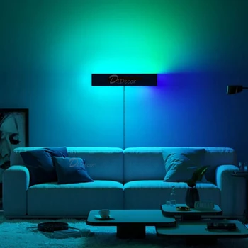 Šiuolaikinės RGB LED Lempos Sienos Žibintai apšvietimo Kambarį Miegamojo Lovos Šiaurės Nuotolinio Valdymo Spalvinga Patalpų, Namų Dekoro Sienos Lempos