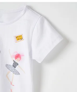 Šokiai Mergina Vasaros Bebe marškinėliai Prekės Medvilnės Baby Girl Drabužiai, Vaikiški marškinėliai trumpomis Rankovėmis Kūdikiams, Vaikų Mergaičių Tee Viršūnes 5Y