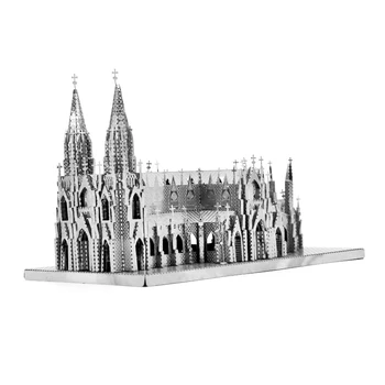 Šv patriko Katedra 3D Metalo Galvosūkiai niujorko Pastatų Modelis Rinkiniai pjovimas Lazeriu Surinkti Jigsaw Suaugusiųjų Dovanos Žaislų Kolekcija