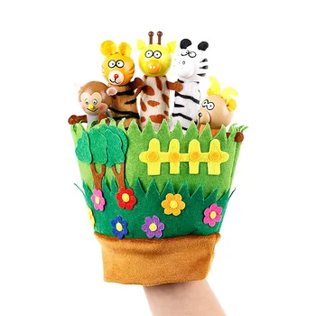 Žaislai 0-12 Mėnesių Animacinių filmų Gyvūnų Piršto Lėlių Audiniu Knygos Švietimo Žaislai Naujagimiams Tėvų-Vaikų Bendravimą Mielas Dovanas