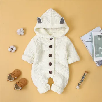 Žiemos Šiltas Baby Kietas Rompers Kūdikių berniukų drabužius, kūdikių mergaičių kostiumai, Bendras kūdikių drabužiai jumpsuits