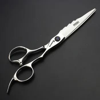 Žirklės 6.5 colių asmenybės ryklys atgal rankenos stiliaus šukuosena plaukų pjovimo įrankis ne slydimui, dilimui, plaukų kirpimo žirklių