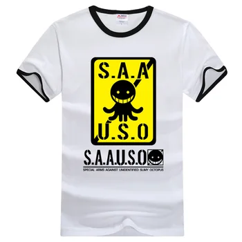 Žmogžudystė Klasėje Korosensei trumpomis Rankovėmis T-shirt Cosplay Kostiumai, Ansatsu Kyoushitsu Shiota Nagisa Summer Tee Marškinėliai