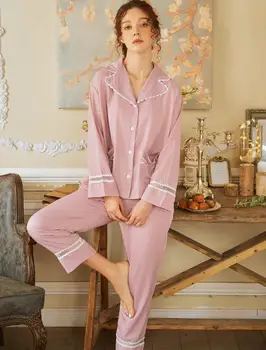 【Nemokamas Pristatymas】MEDVILNĖS Pižamos Derliaus Sleepwear Naujas Kostiumas Pižama naktiniai drabužiai Tenue 4 Dydis(S~XL) CP213S